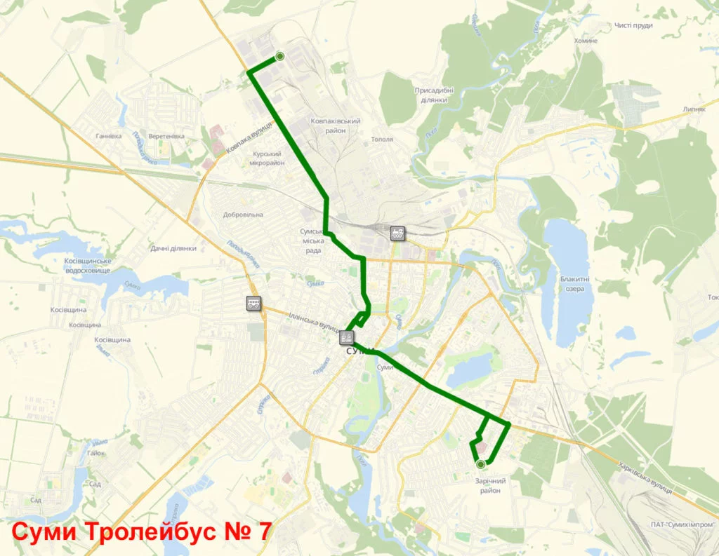 7 тролейбус суми - карта 10